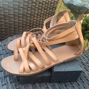 Mossimo Supply Jessie Gladiator Sandals Natural Size 8